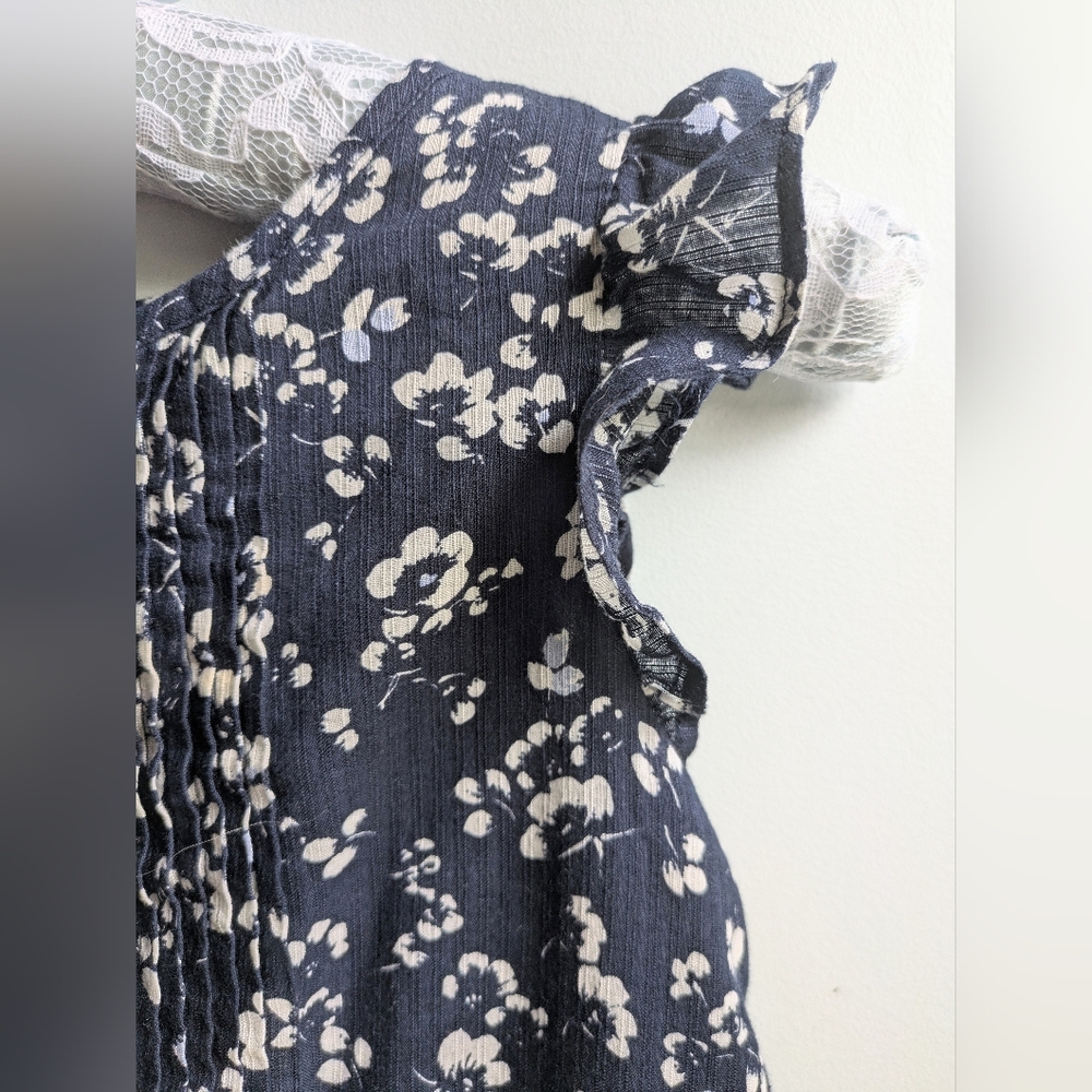 Polo Ralph Lauren Floral Pintucked Ruffle Dress Size Girls 12 - Picture 5 of 10